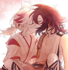 Kaedehara Kazuha and Shikanoin Heizou from Genshin Impact
